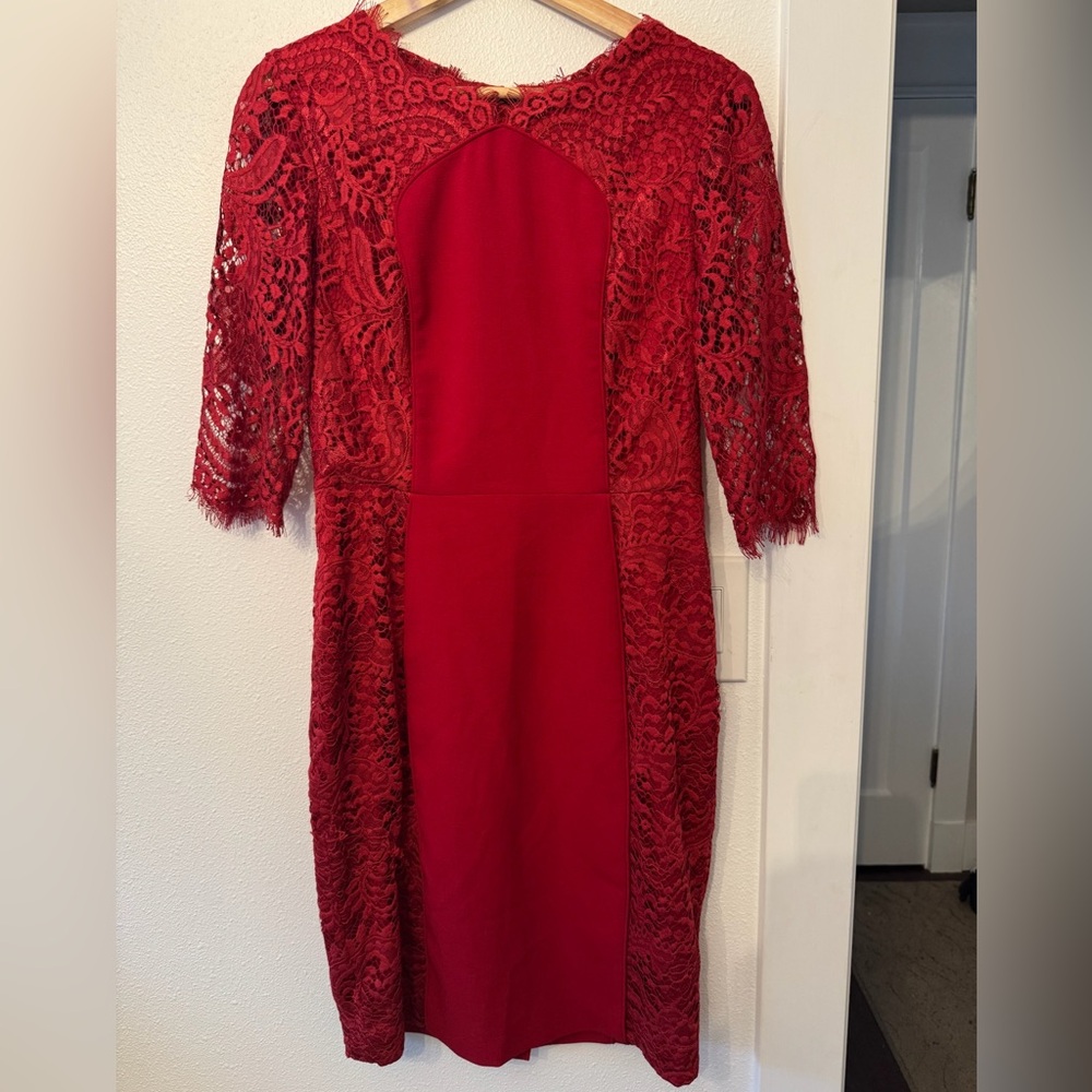 ANTONIO MELANI Red Long Sleeve Dress